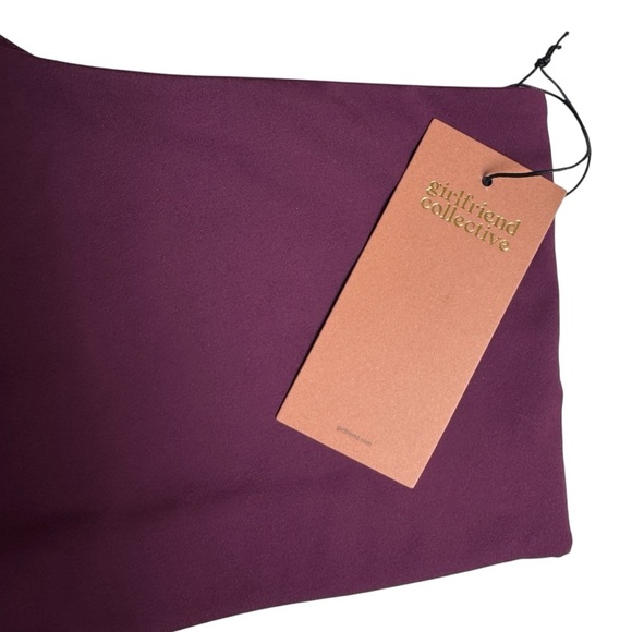 NWT Girlfriend Collective Bianca One Shoulder Bra, Plum, Size M - Picture 4 of 7